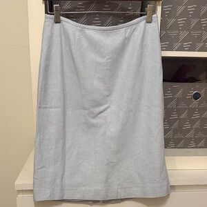 Blue Linen Skirt Calvin Klein